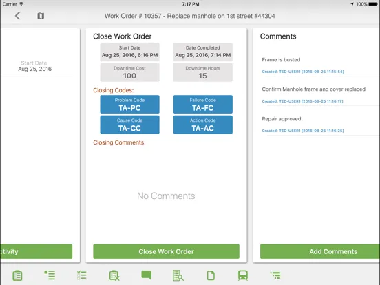 ภาพหน้าจอของ HxGN EAM Mobile Offline iPad 